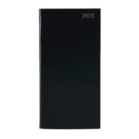 Image of Q-Connect KF1BK23 Slim Week To View 2023 Desk Diary - Black
