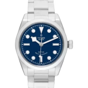 image of Heritage Black Bay Stainless Steel Automatic Blue Dial Mens Watch