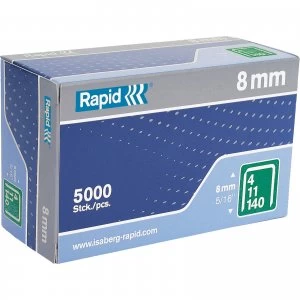 image of Rapid Type 140 Galvanised Staples 8mm Pack of 5000