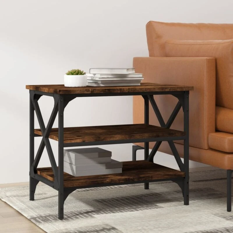 Image of VIDAXL Side Table Smoked Oak 55x38x45cm Engineered Wood Vidaxl 8720845558970