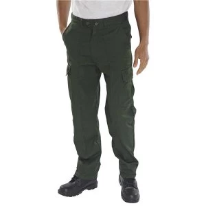 Image of Super Click Workwear Drivers Trousers Bottle Green 32 Ref PCTHWBG32 Up