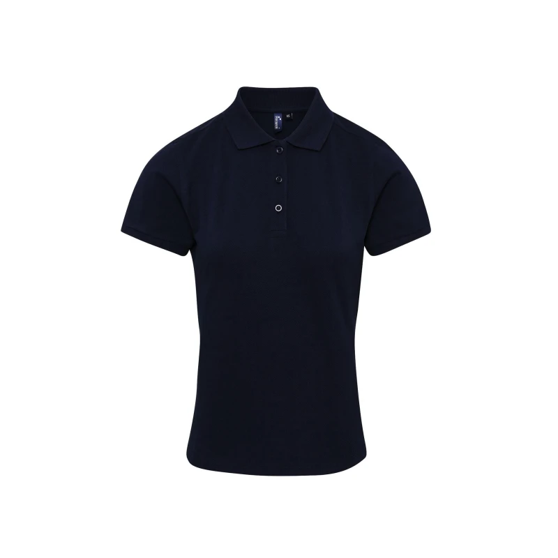 Image of Premier Womens Coolchecker Plus Piqu Polo With CoolPlus in Navy Size: XS Navy Female XS