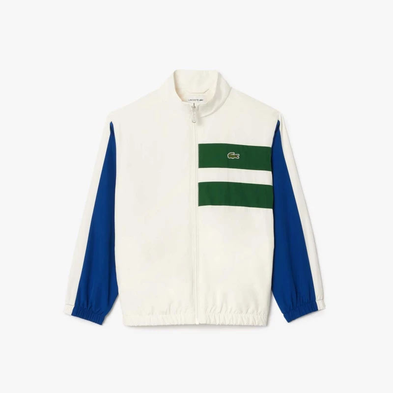 Image of Lacoste Sportsuit Zip-Up Track Jacket Cream male 8