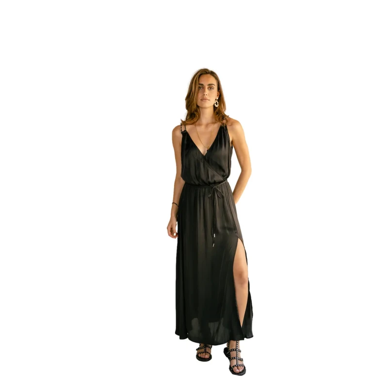Image of Freeman T Porter Womens long dress Freeman T Porter Raessy Plain Noir Female XS