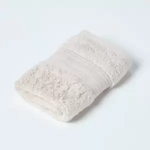 Image of HOMESCAPES Zero Twist Supima Cotton Face Cloth, Beige - Beige