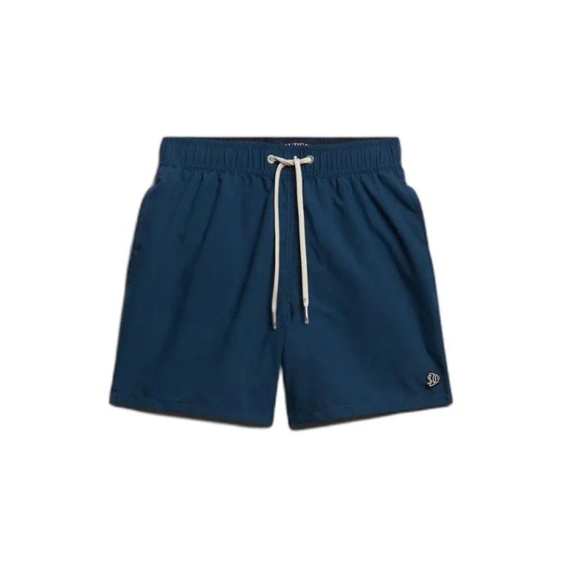 Image of Superdry Logo embroidered swim shorts Superdry 15 Bleu Male XL