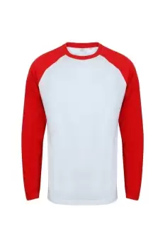 image of Skinnifit Raglan Long Sleeve Baseball T-Shirt