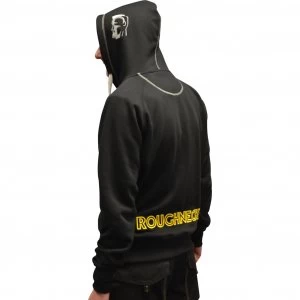 Roughneck Mens Zip Up Hoodie Black Grey 2XL