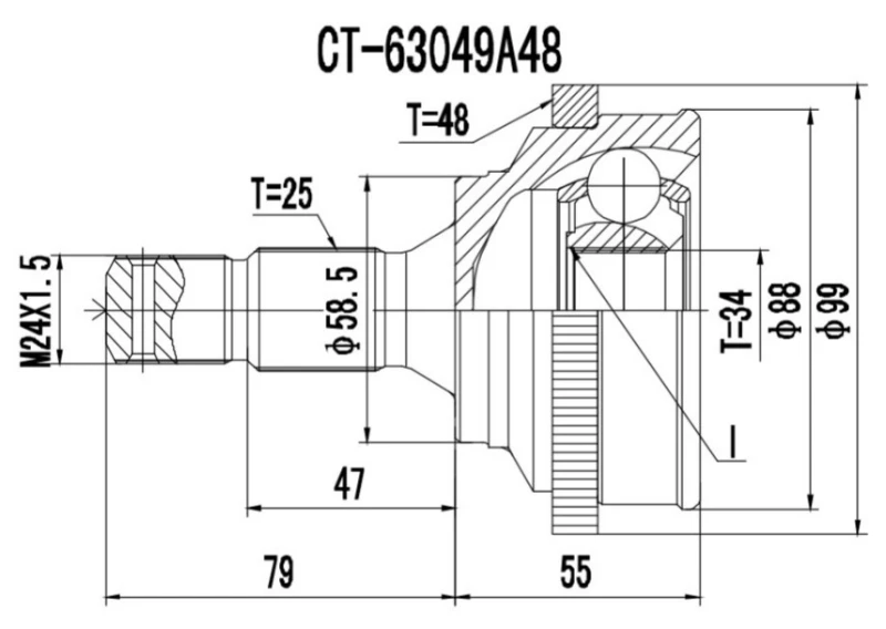 Image of PROCARO 77-CT-950 CV Joint Joint Kit,drive shaft (5)