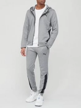 Image of Puma Ready To Go Tracksuit - Medium Grey Heather, Size L, Men