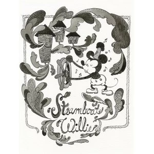 Image of Mickey Mouse - Steamboat Willie - Steam Canvas