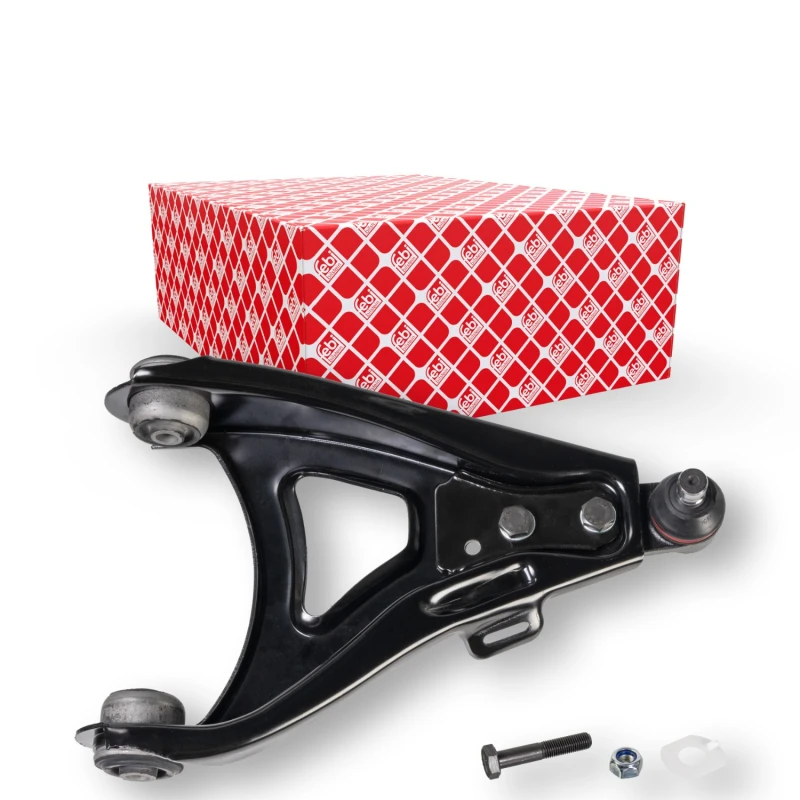 Image of FEBI BILSTEIN 06947 Suspension arm Control Arm, Sheet Steel, Lower, with ball joint, with rubber mounts Sheet Steel Track Control Arm (273)
