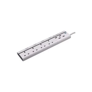 Image of Swordfish VariSocket 4 Socket and 4 USB Surge Protected Power Board Wh