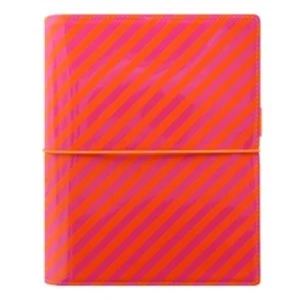 image of Filofax Domino Patent A5 Orange Pink STRI