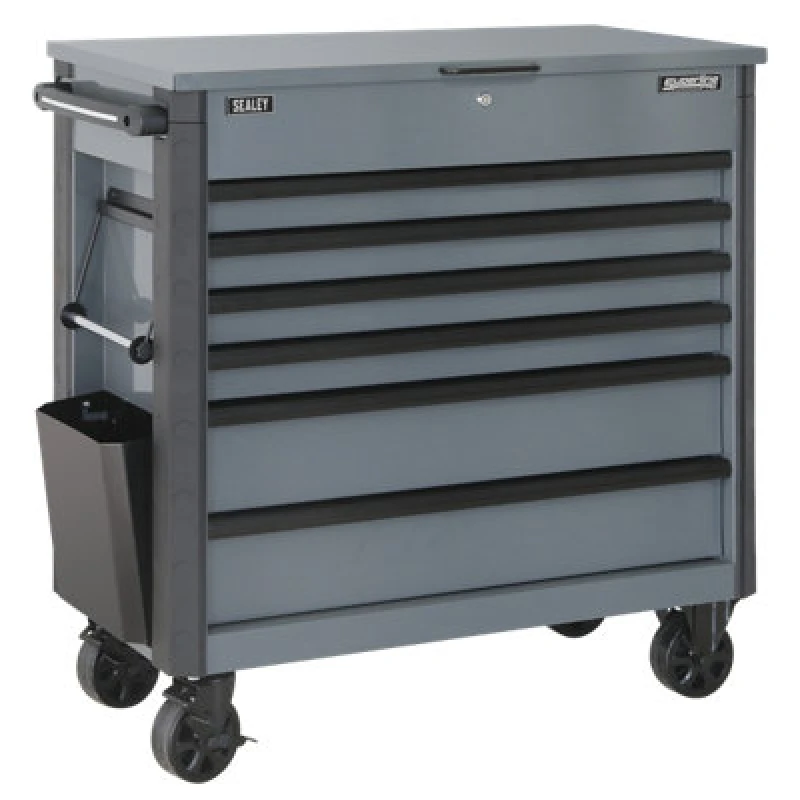Image of Sealey 6 Drawer Ball Bearing Slide Tool Roller Cabinet AP366HV Colour: Grey