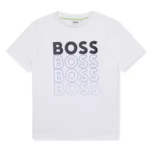 image of Boss Boss Multi Logo T-Shirt Junior Boys - White