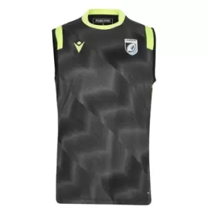 Image of Macron Cardiff Rugby Vest Mens - Black