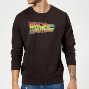Image of Back To The Future Classic Logo Sweatshirt - Black - S
