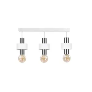 image of Unica Ceiling Spotlight Bar White, Silver, 60cm, 3x E27