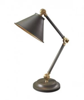 image of 1 Light Table Lamp Grey, Aged Brass, E27