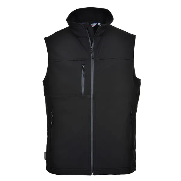 Image of Portwest Mens Softshell Bodywarmer TK51BKRM Colour: Black