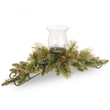 image of National Tree Company Glittery Bristle Centrepiece - Single Candle