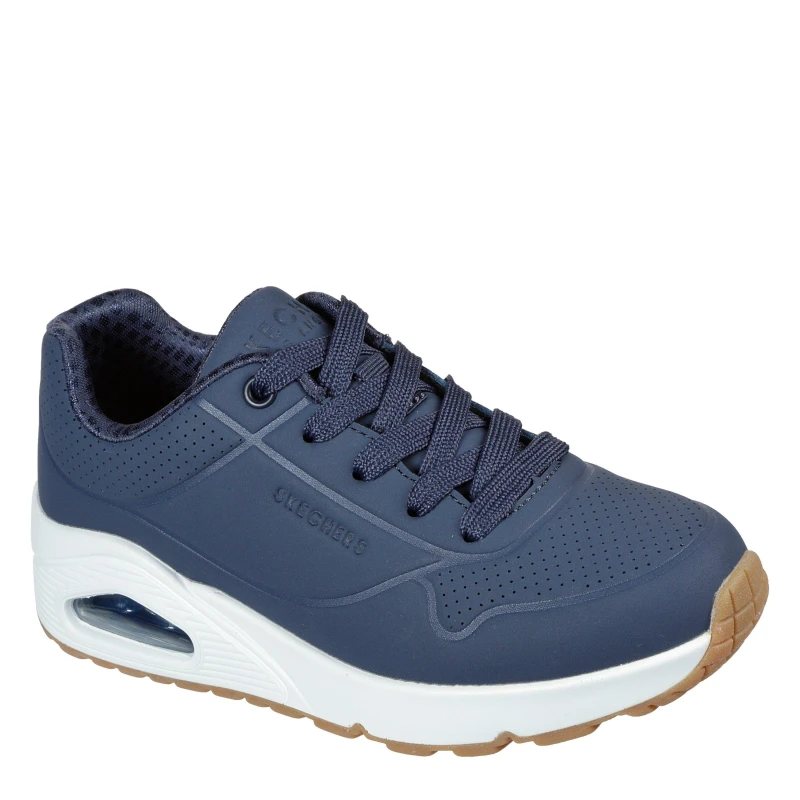Image of Skechers Uno Stand On Air Trainers Junior Navy/White male 3 (36)