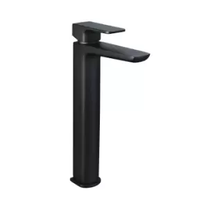 image of Tall Black Mono Basin Mixer Tap - Zana