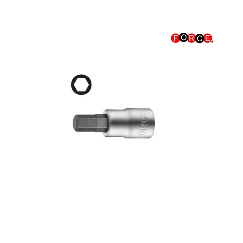 Image of FORCE 33414010 Screwdriver Bit Tool Steel, Square Drive Tang Size: 12.5 (1/2")mm (inch) Tool Steel Screwdriver Bit (5514)