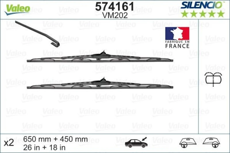 Image of Wiper blade VALEO 574161