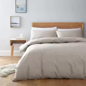 Image of Linea Egyptian 200 Thread Count Duvet Cover - Beige