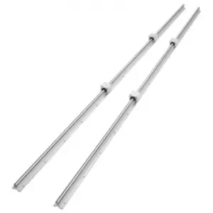 Image of VEVOR Linear Guide Rail Set, SBR20 1800mm, 2 PCS 70.9 in/1800 mm SBR20 Guide Rails and 4 PCS SBR20UU Slide Blocks, Linear Rails and Bearings Kit for A