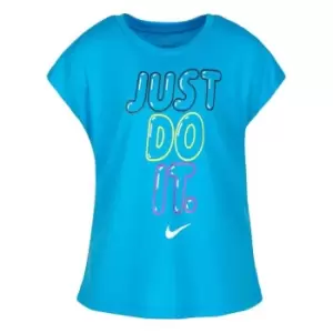 Image of Nike Bubble Just Do It T Shirt - Blue