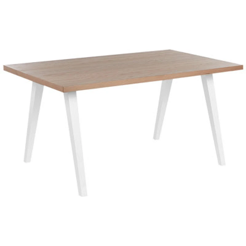 Image of Beliani Dining Table Lenister Brown/ White 150 Cm 90 Cm