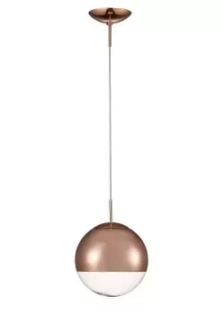 image of Miranda Small Globe Ceiling Pendant 1 Light E27 Copper