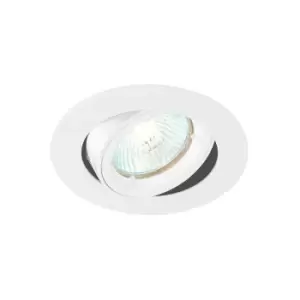 Saxby Lighting - Saxby Cast - 1 Light Recessed Tilt Downlight Gloss White, GU10