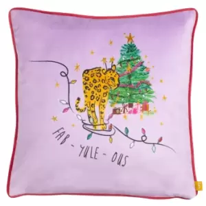 image of Purrfect Fabyuleous Cushion Pink/Lilac