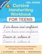 Image of cursive handwriting workbook for teens a cursive writing practice workbook