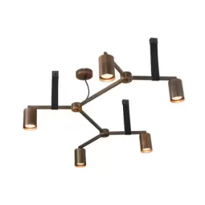 image of Larissa Lighting - Larissa Marousi Ceiling 5 Light Metal Copper Rusty