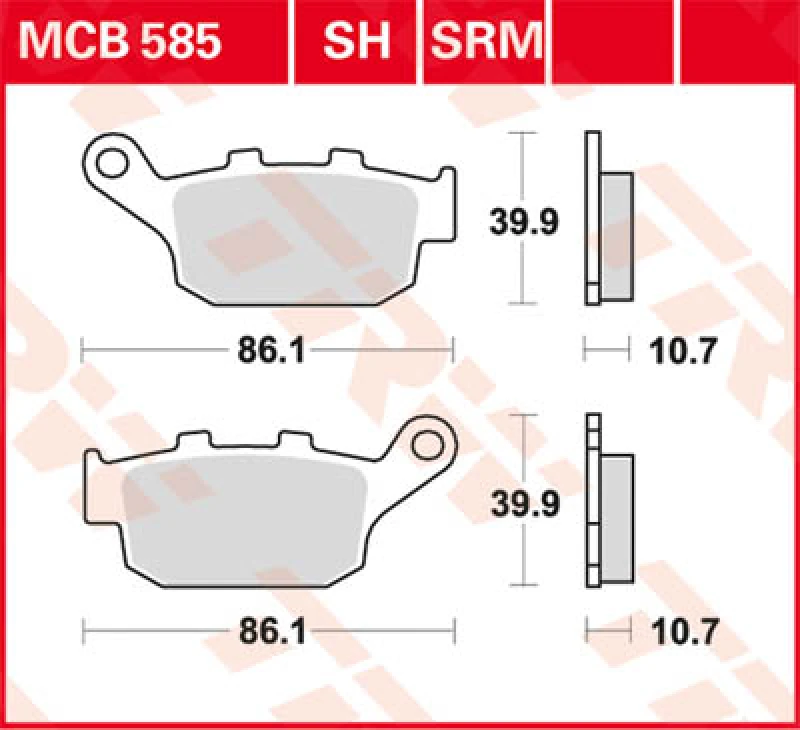 Image of TRW Lucas Sintered lining MCB585SH