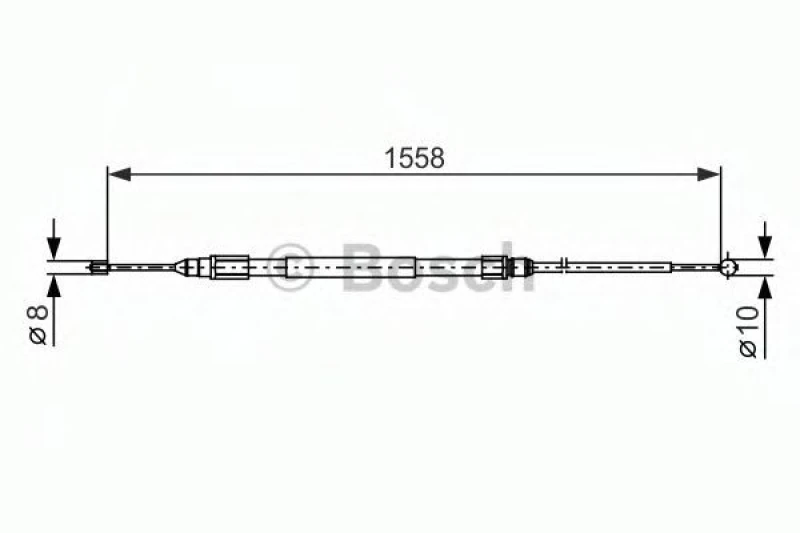 Image of Bosch 1 987 482 368 Brake Cable 1558mm Cable,parking brake (124)