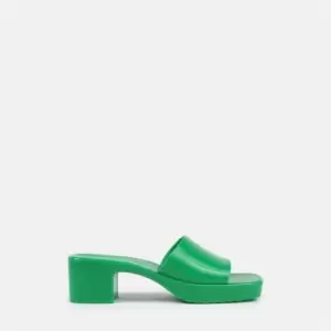 image of Missguided Jelly Block Sandal - Green