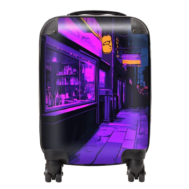 Image of Designer Luggage Dante Mercer: 00034 Suitcase in Purple Size: Large Purple Unisex Large