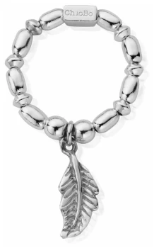 Image of ChloBo Womens Mini Rice Feather Ring SRMR2725 Jewellery
