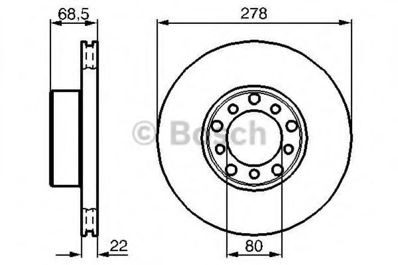 Image of Brake disc Bosch 0 986 478 061