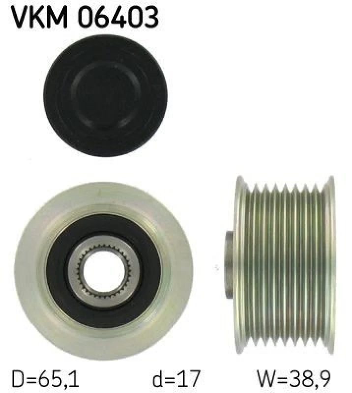 Image of SKF Alternator clutch pulley SKF VKM 06403
