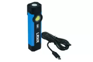 image of Laser Tools 8598 Aluminium Rechargeable Mini Pocket Light with UV