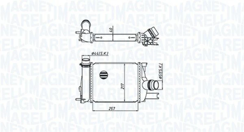 Image of MAGNETI MARELLI Intercooler MAGNETI MARELLI 351319205390