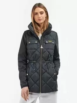 Image of Barbour International San Jorge Quilted Sweat - Black, Size 18, Women