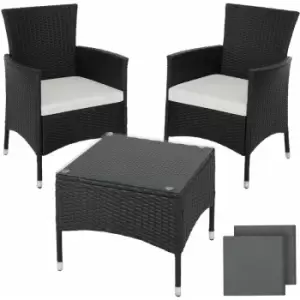 Image of Tectake - Rattan garden furniture set Lucerne - garden tables and chairs, garden furniture set, outdoor table and chairs